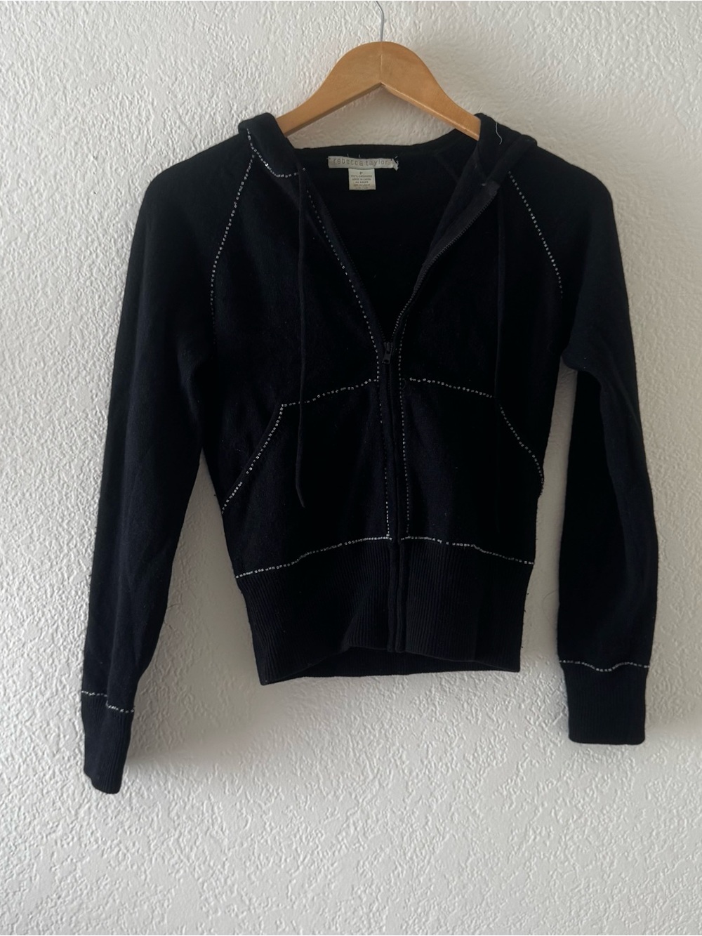 Rebecca Taylor Vintage Y2K Cashmere Zip Hoodie